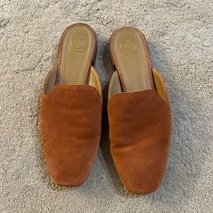 Tory Burch Mules. Genuine suede